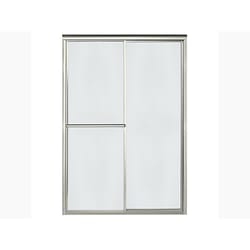 Sterling 70 in. H X 48-7/8 in. W Brushed Nickel Framed Shower Door