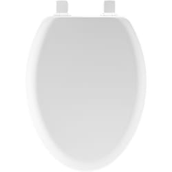 Mayfair by Bemis Cameron Elongated White Enameled Wood Toilet Seat
