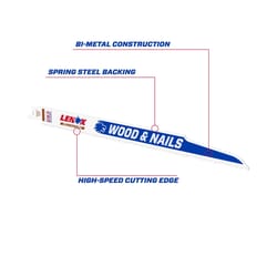 Lenox LUMBERWOLF 12 in. Bi-Metal Reciprocating Saw Blade 6 TPI 1 pk