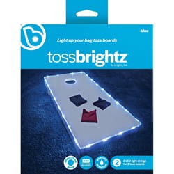 Brightz Toss Brightz Blue LED Cornhole Kit ABS Plastic/Polyurethane, Polyurethane, Iron, Electronics