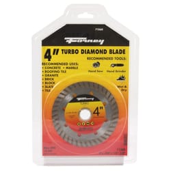 Forney Turbo 4 in. D X 5/8 in. Tile Cutting Diamond Continuous Rim Circular Saw Blade 1 pc