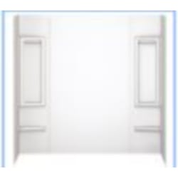 Delta 58 in. H X 29.5 in. W X 61.50 in. L White Shower Wall