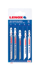 Lenox 4 in. Carbon Steel T-Shank Jig Saw Blade Set 5 pk