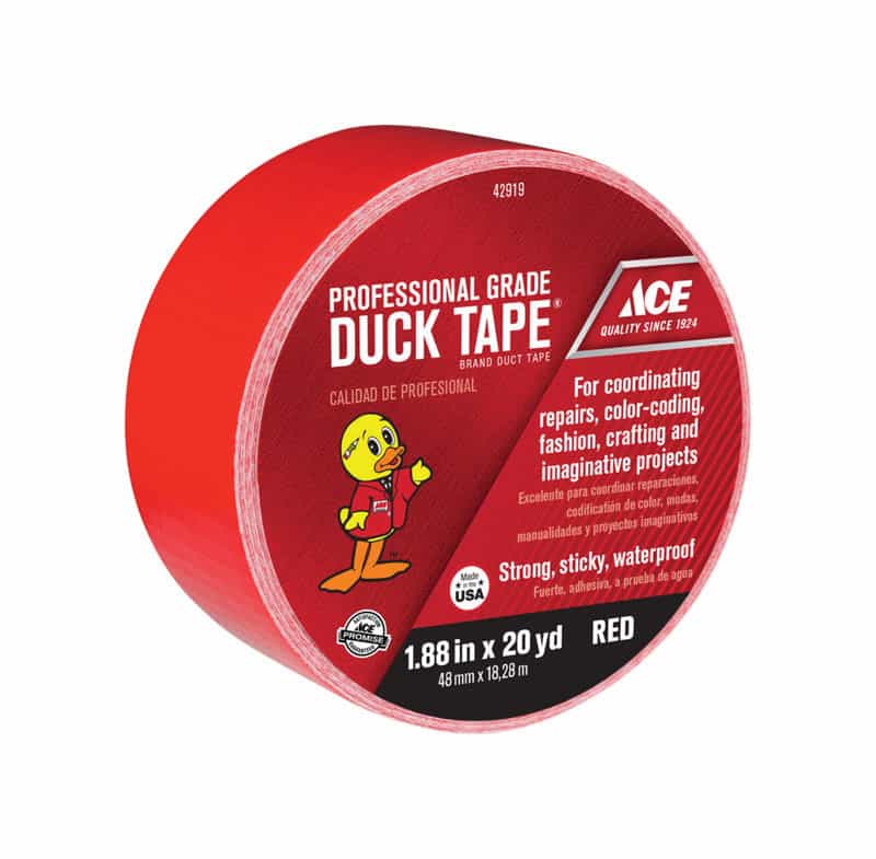 Ace 1.88 in. W x 20 yd. L Red Solid Duct Tape Ace Hardware