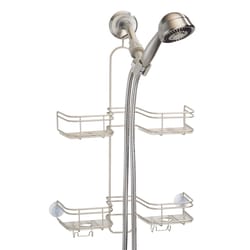 iDesign 24 in. H X 5 in. W X 16 in. L Silver Shower Caddy