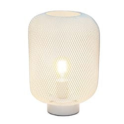 Simple Designs 12.13 in. White Table Lamp