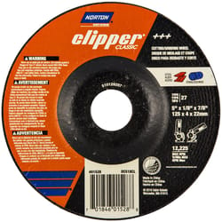 Norton Clipper 5 in. D X 7/8 in. Classic Grinding Wheel