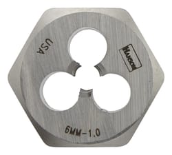 Irwin Hanson High Carbon Steel Metric Hexagon Die 6mm-1.00 1 pc
