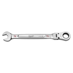 Milwaukee 7/8 in. X 7/8 in. 12 Point SAE Flex Head Combination Wrench 1.88 in. L 1 pc