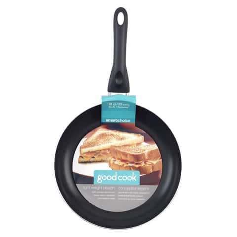 GoodCook 10 Cast Iron Skillet Pan with Rim