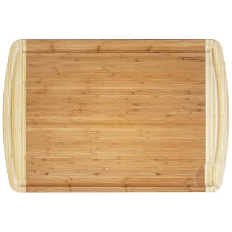 Rock & Branch 600SI Large Acacia Wood Cutting Board with Juice Groove