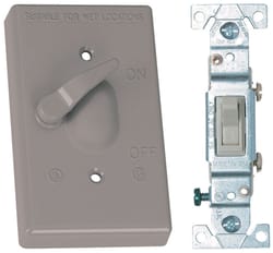 Sigma Engineered Solutions Rectangle Die-Cast Metal 1 gang 4.57 in. H X 2.83 in. W Toggle Switch and