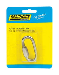 Seachoice Polished Stainless Steel 2-1/4 in. L X 1/4 in. W Chain Link 1 pk