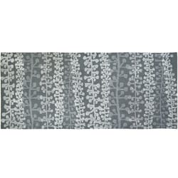 Simple Spaces 21 in. W X 54 in. L Gray Vine Garden Polyester Accent Rug