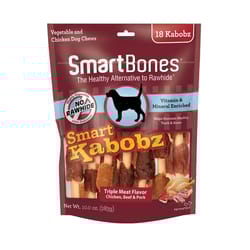 SmartBones Chicken/Beef/Pork Kabobz For Dogs 18 pk