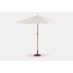 Living Accents 9 ft. Tiltable White Patio Umbrella