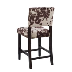 Linon Home Decor Brown Polyester Barstool 24 in.