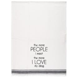 Karma Milo Black/White Cotton I Love My Dog Tea Towel 1 pk