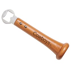 Baseball BBQ Brown Stainless Steel Manual Cowboys Bottle Opener