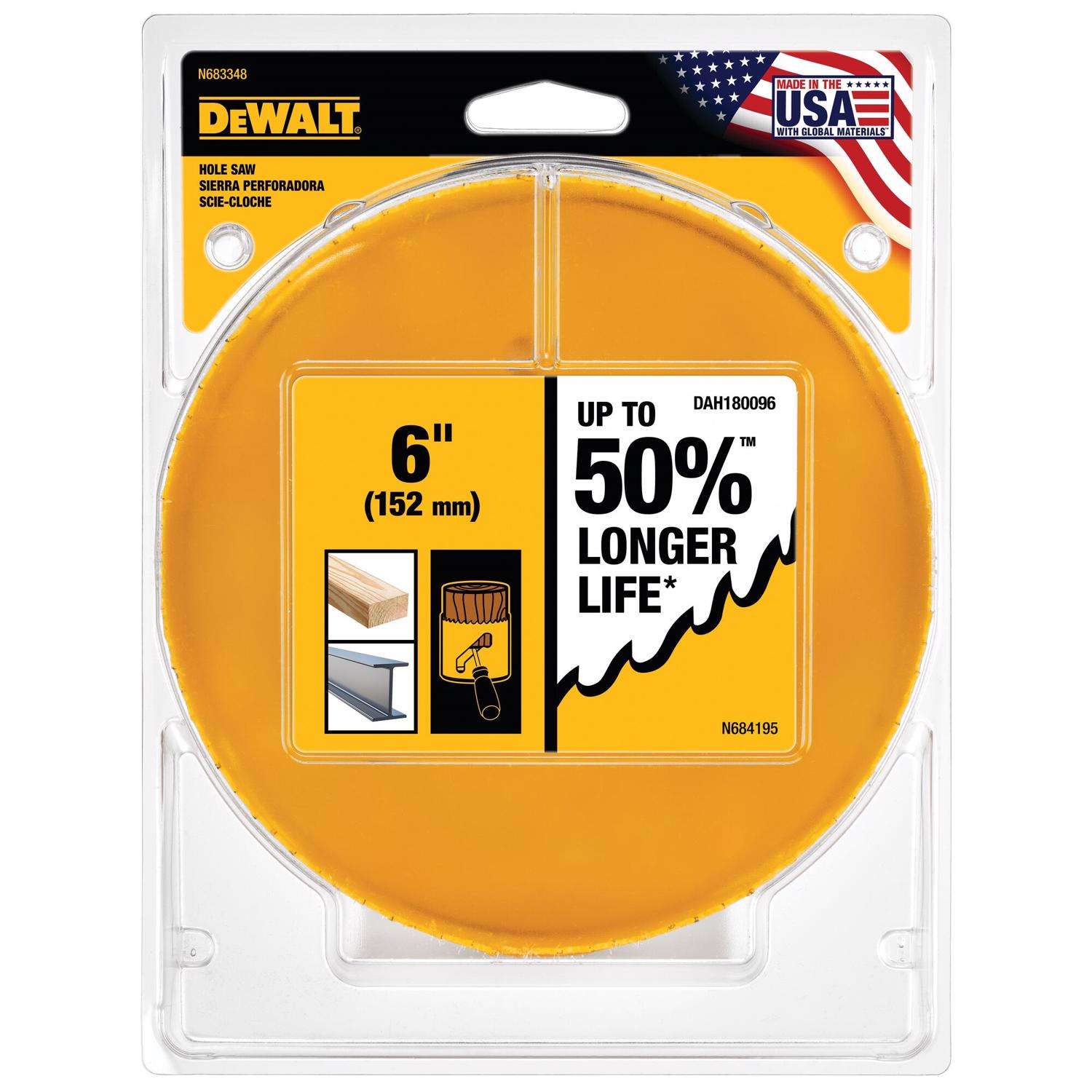 DeWalt 6 in. BiMetal Hole Saw 1 pk Ace Hardware