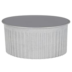 Imperial 3 in. D Galvanized steel Crimped Pipe End Cap