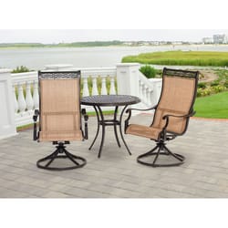 Hanover 3 pc Brown Aluminum Bistro Set Brown