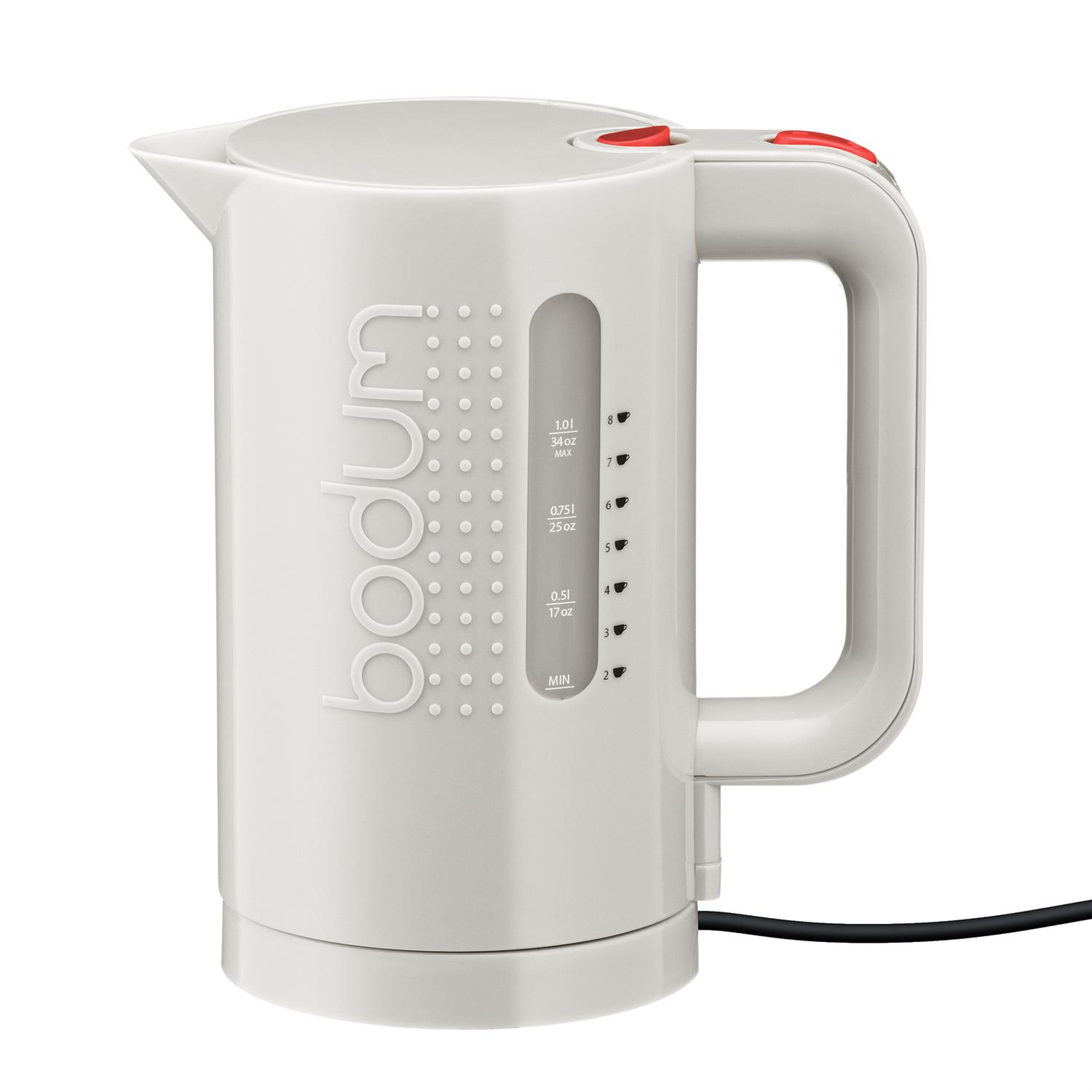 Bodum Bistro White Stainless Steel 34 oz Electric Tea Kettle Sansujyuku sansujyuku.com