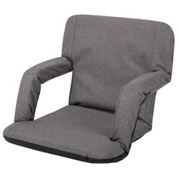 Picnic Time Ventura 6-Position Heather Gray Recliner Folding Stadium Seat