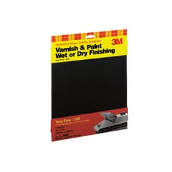 3M 11 in. L X 9 in. W 220 Grit Silicon Carbide Sandpaper 5 pk