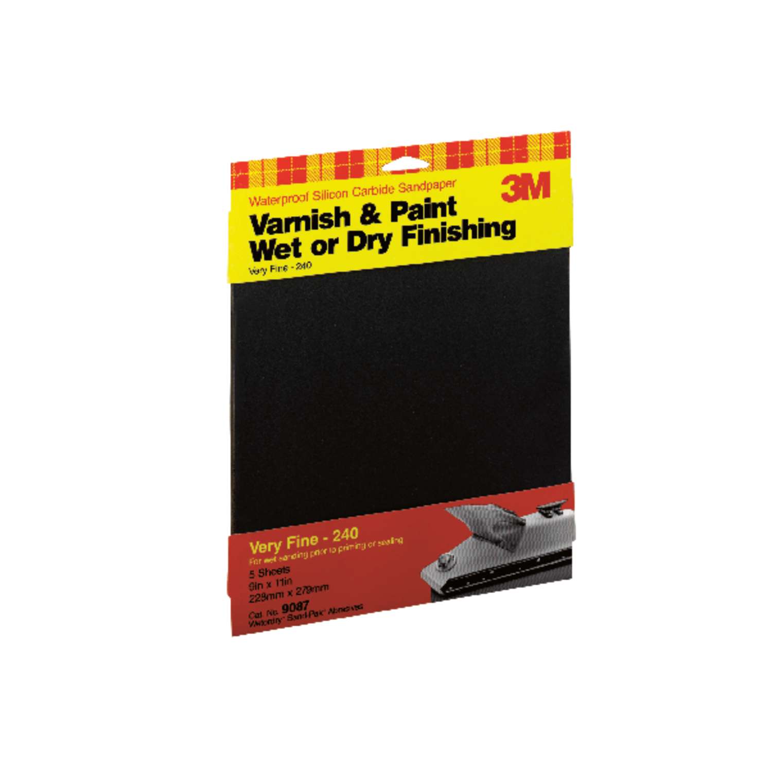 3M 11 in. L X 9 in. W 220 Grit Silicon Carbide Sandpaper 5 pk Ace