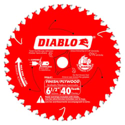 Diablo 6-1/2 in. D X 5/8 in. Finish/Plywood TiCo Hi-Density Carbide Finish Saw Blade 40 teeth 1 pk