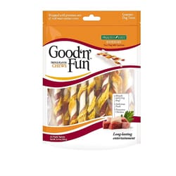 Good 'n' Fun All Size Dogs All Ages Rawhide Twists Chicken, Beef & Pork 22 pk