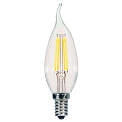 Satco CA11 E12 (Candelabra) LED Bulb Soft White 60 Watt Equivalence 1 pk