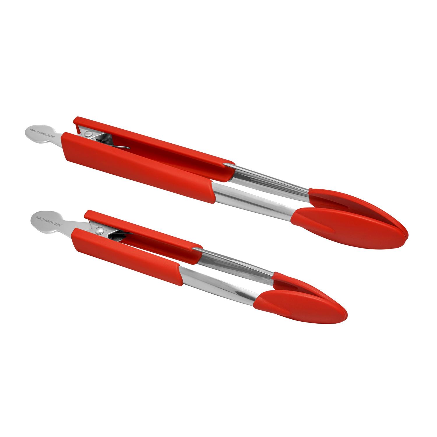 Rachael Ray Lil’ Huggers Red Silicone Tong Set Sansujyuku sansujyuku.com
