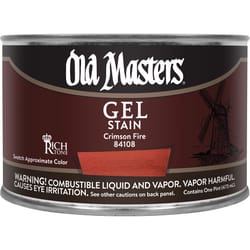 Old Masters Semi-Transparent Crimson Fire Oil-Based Alkyd Gel Stain 1 pt