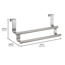 iDesign Chrome Silver Towel Bar 9-1/4 in. L Stainless Steel