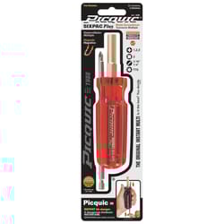 Picquic SIXPAC Plus Multi-Bit Screwdriver 6 in. 7 pc