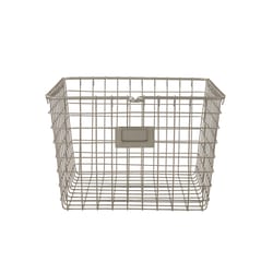 Spectrum 11.3 in. L X 13.8 in. W X 8 in. H Silver Storage Basket