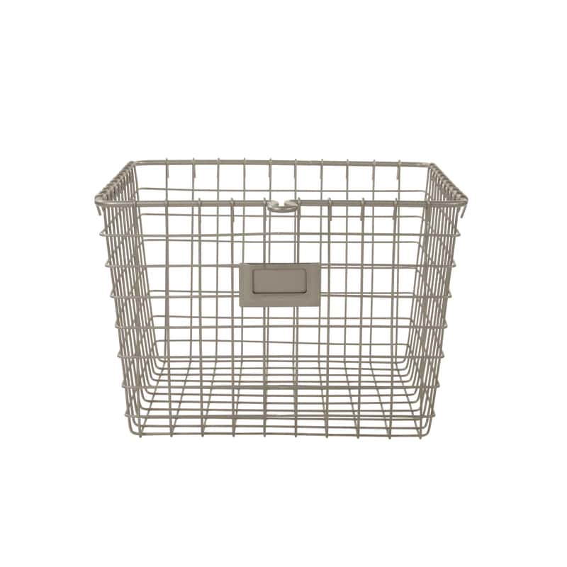 Spectrum 11.3 in. L X 13.8 in. W X 8 in. H Silver Storage Basket - Ace ...