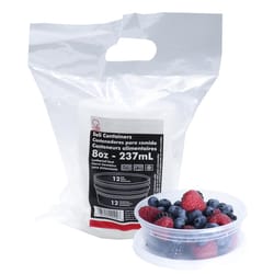 Chef Craft Clear Plastic Food Storage Containers 8 oz