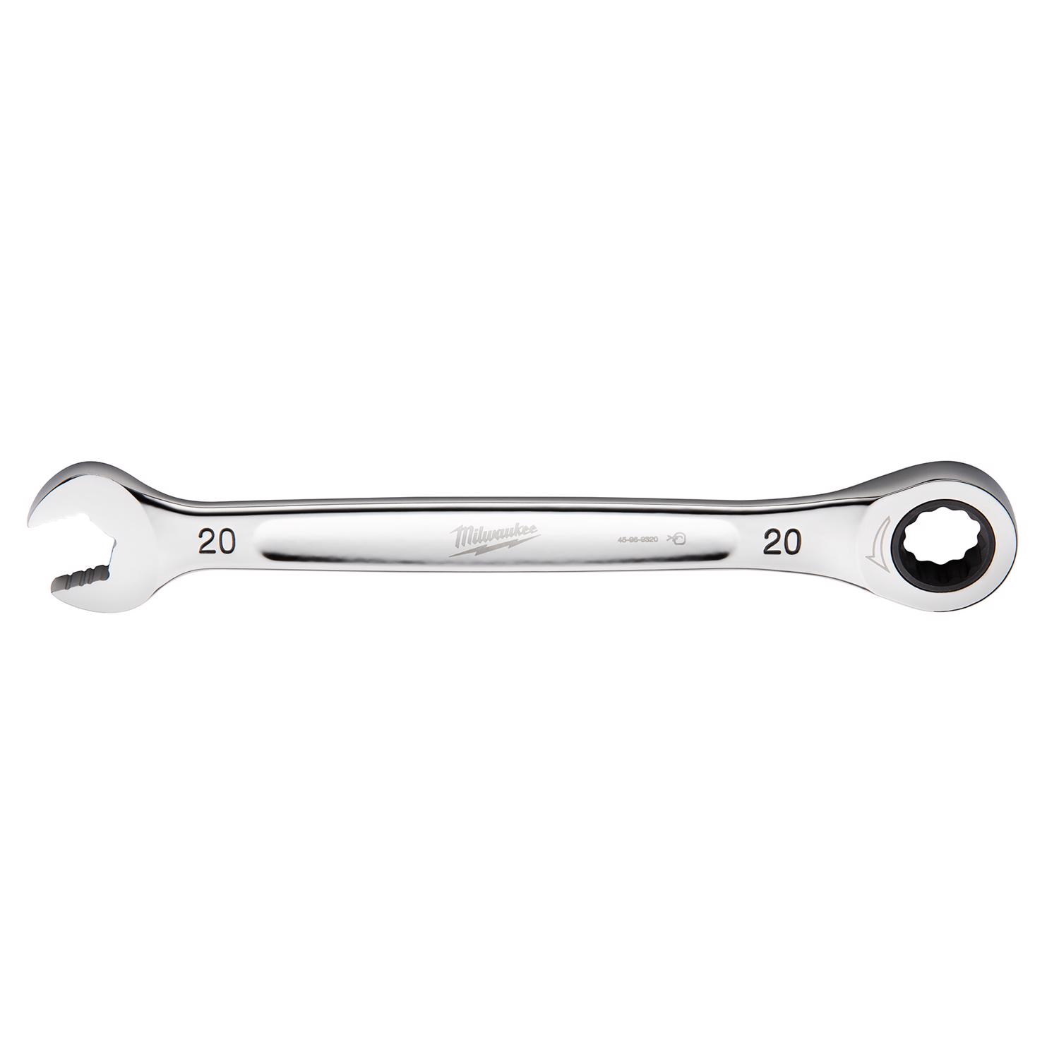 Milwaukee 20 mm X 20 mm 12 Point Metric Ratcheting Combination Wrench 10.71 in. L 1 pc