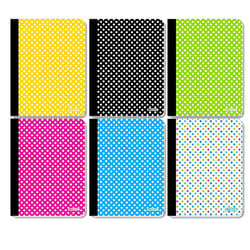 Bazic Products 9-3/4 in. W X 7-1/2 in. L College Ruled Stitched Assorted Polka Dot Composition Book