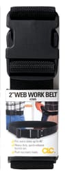 CLC 2 in. W X 7.25 in. H Polyester Fabric Work Belt Black 1 pc