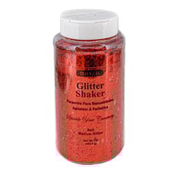 Bazic Products Metallic Red Glitter Shaker Exterior and Interior 16 oz