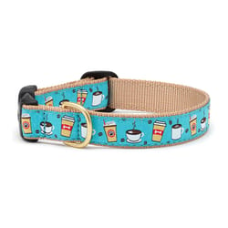 Up Country Blue Coffee Nut Nylon Dog Collar Medium