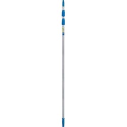 Unger Telescoping 6-16 ft. L X 1 in. D Aluminum Extension Pole Silver/Blue