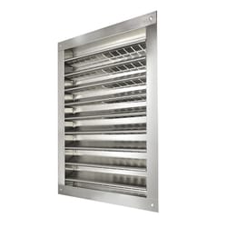 Master Flow 18 in. W X 24 in. L Mill Silver Aluminum Wall Louver