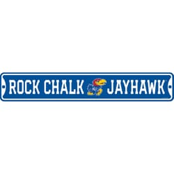 Open Road Brands Rock Chalk Jayhawk Tin Sign Metal 1 pk