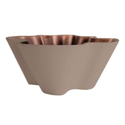 HC Companies 6 in. D Polyresin Planter Vanilla Bisque