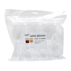 Blueoco BarY3 11 oz Clear Plastic Wine Glass Set